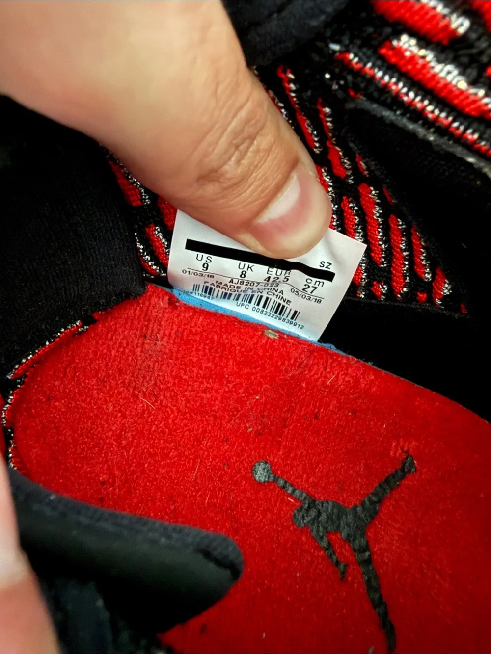 Jordan Flyknit Elevation 23 in the “Black/University Red